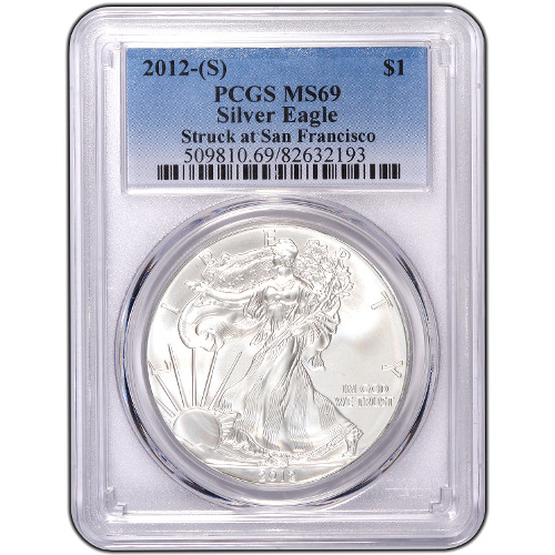 1 oz American Silver Eagle Coin MS69 (Random Year, Varied Label, PCGS/NGC/CAC)