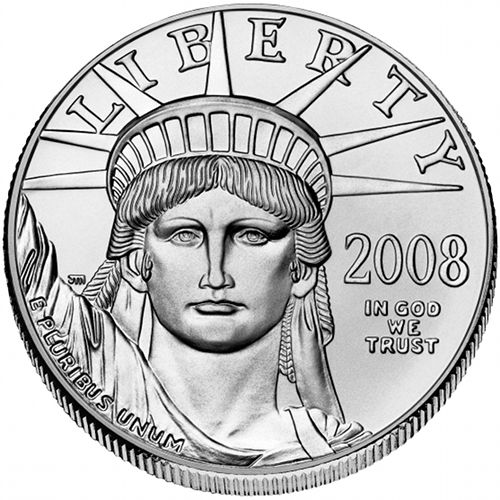 1/10 oz American Platinum Eagle Coin (Random Year, BU)