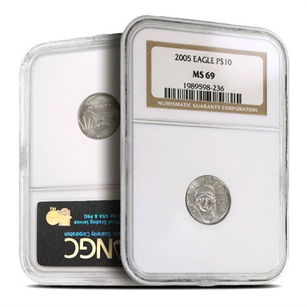 1/10 oz American Platinum Eagle Coin NGC MS69 (Random Year) Thumbnail 0 Thumbnail 1 Thumbnail 2