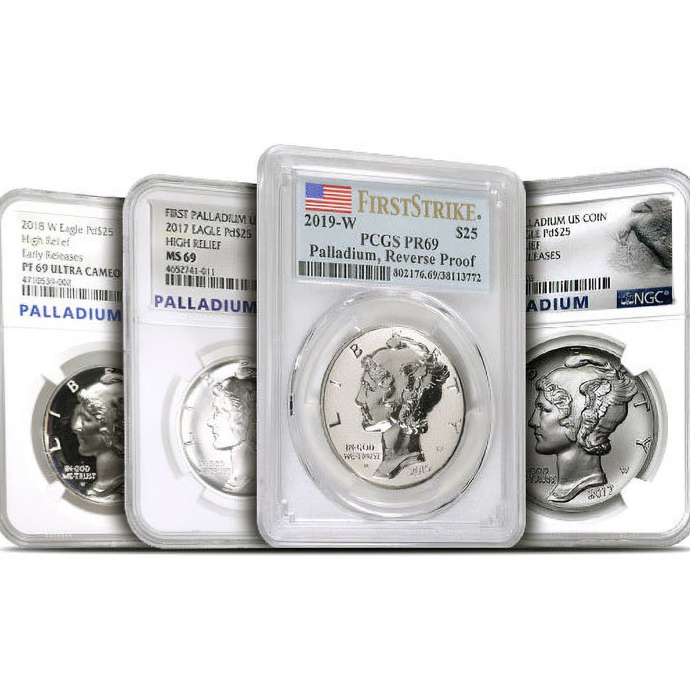 1 oz American Palladium Eagle Coin MS/SP/PR/PF69 (Random Year, Varied Label, PCGS or NGC)