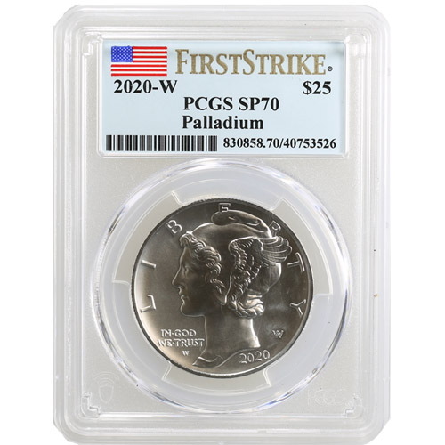 1 oz American Palladium Eagle Coin Graded 70 (Random Year, Varied Label, PCGS/NGC/CAC)