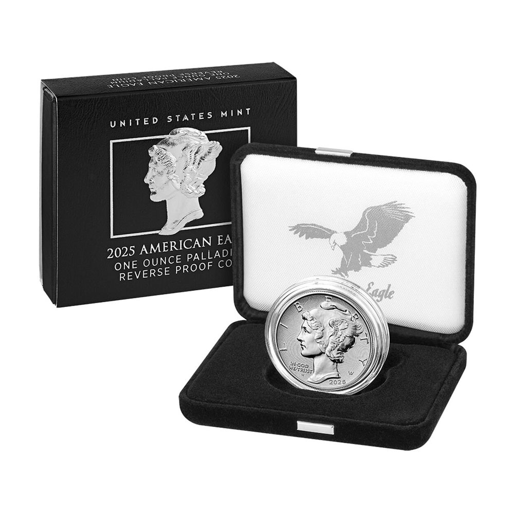2025-W 1 oz Reverse Proof American Palladium Eagle Coin (Box + CoA)