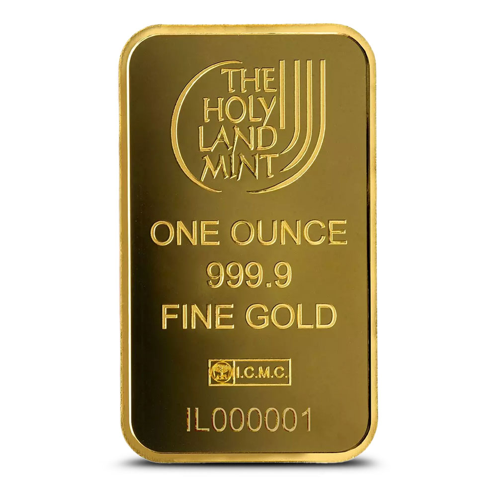 1 oz The Holy Land Mint Lion of Judah Gold Bar (New w/ Assay)