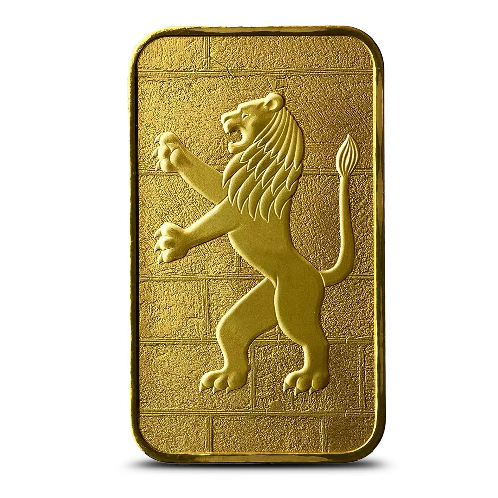 1 oz The Holy Land Mint Lion of Judah Gold Bar (New w/ Assay)