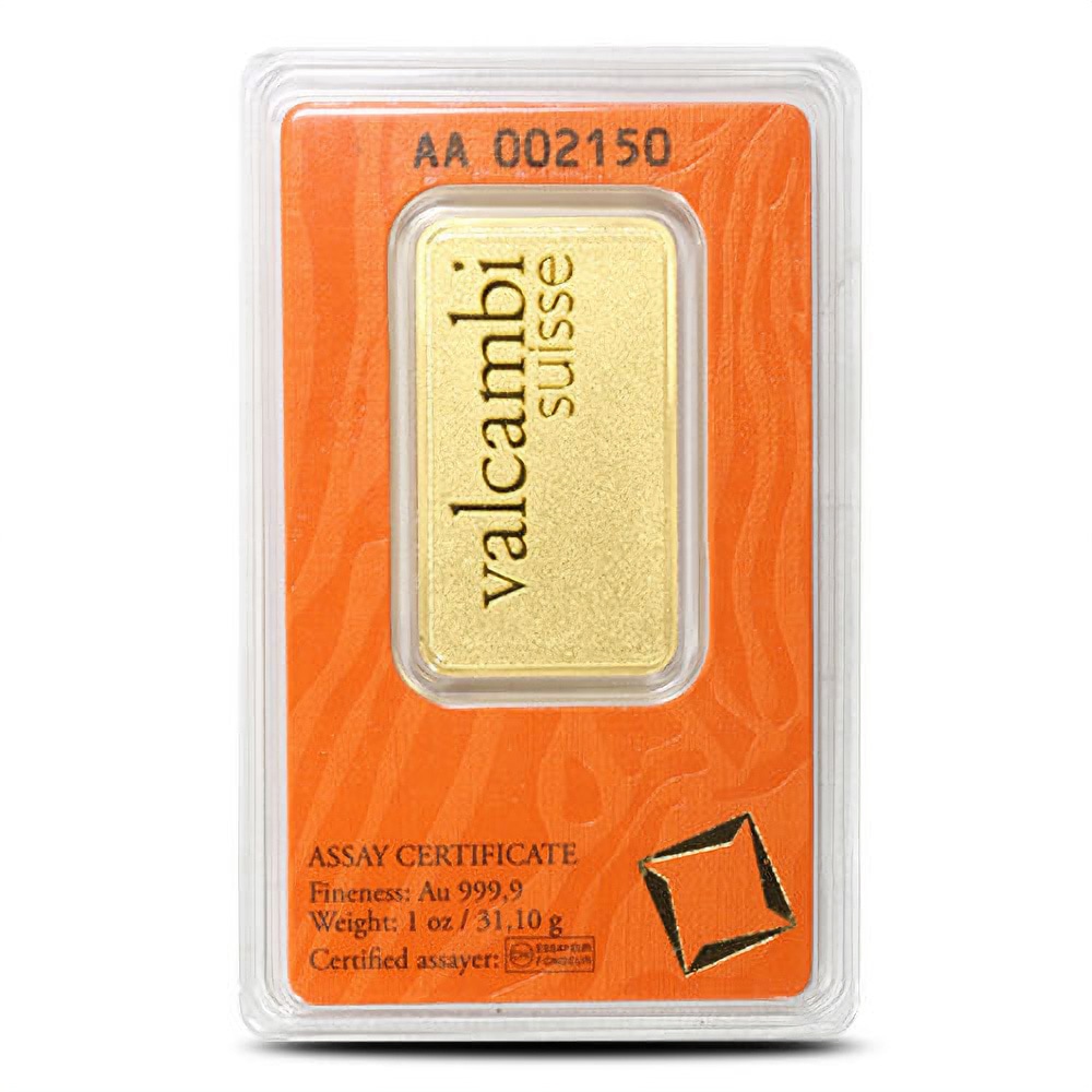 1 oz Valcambi Matte Gold Bar (New w/ Assay)