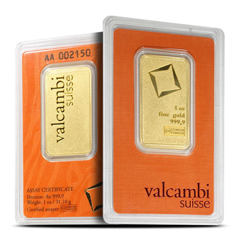 1 oz Valcambi Matte Gold Bar (New w/ Assay)