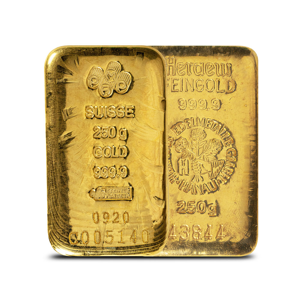 10 oz Argor Heraeus Cast Gold Bar (New)
