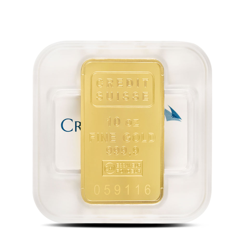 10 oz Credit Suisse Gold Bar (New w/ Assay)