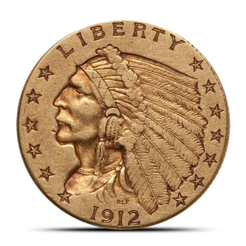 Pre-33 $2.50 Indian Gold Quarter Eagle Coin (VF)